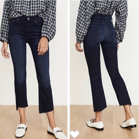 MOTHER Insider Crop Step Fray Jeans AFTER PARTY SIZE 25 - Picture 3 of 16